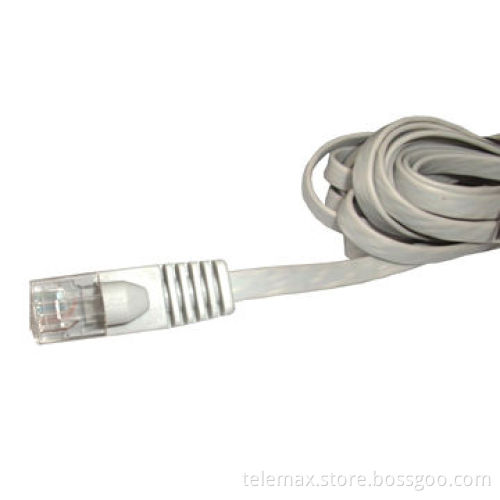 CAT 5E Flat UTP Patch Cord with High Fluke Test HeadroomNew